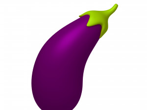 eggplant cartoon 02 3D Model