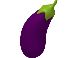 eggplant cartoon 02 3D Модель