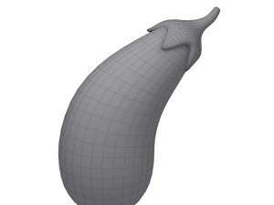 eggplant cartoon 02 3D Модель