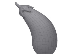 eggplant cartoon 02 3D Модель