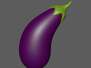 eggplant cartoon 02 3D Модель