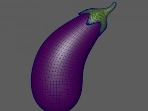 eggplant cartoon 02 3D Модель