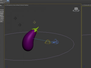 eggplant cartoon 02 3D Модель