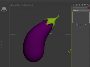 eggplant cartoon 02 3D Модель