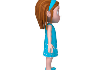 girl 04 cartoon Modelo 3D