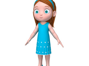 girl 04 cartoon Modelo 3D