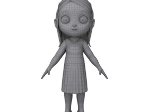 girl 04 cartoon Modelo 3D
