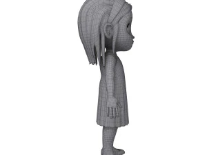 girl 04 cartoon 3D Model