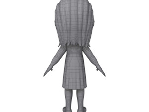 girl 04 cartoon Modelo 3D