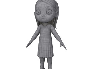 girl 04 cartoon Modelo 3D