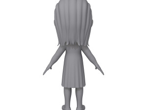 girl 04 cartoon Modelo 3D