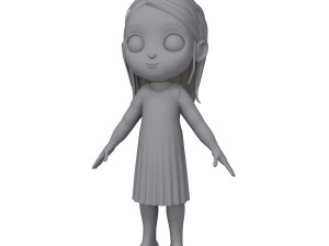 girl 04 cartoon Modelo 3D