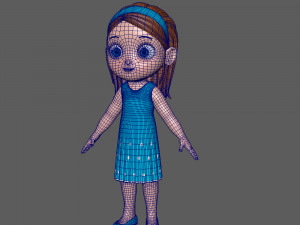 girl 04 cartoon Modelo 3D