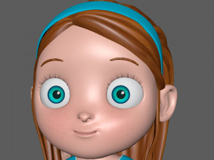 girl 04 cartoon Modelo 3D