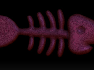 fish bones cartoon 3d print Model 3D