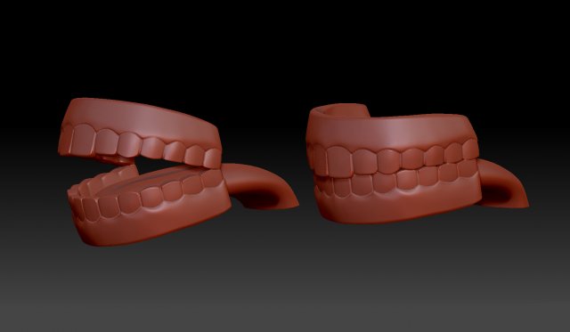 human mouth teeth cartoon 3d print 3D 모델 .c4d .max .obj .3ds .fbx .stl .blend 