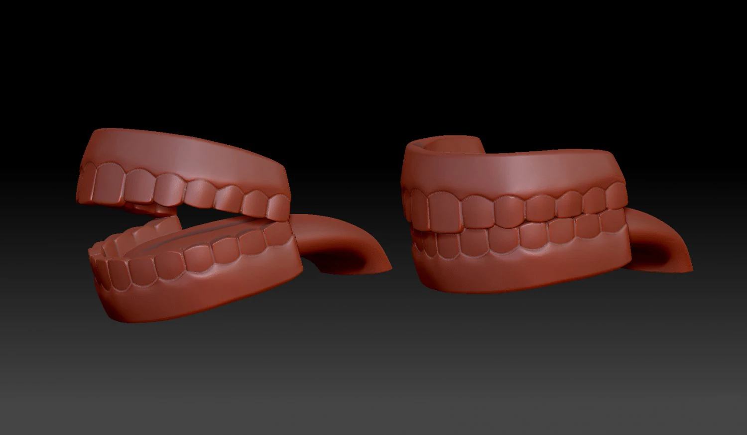 Human mouth teeth cartoon 3d print 3D Model .c4d .max .obj .3ds .fbx .stl .blend 