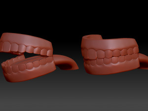 human mouth teeth cartoon 3d print 3D Model