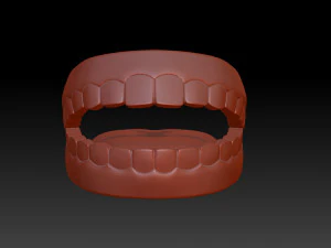 Human mouth teeth cartoon 3d print 3D Model