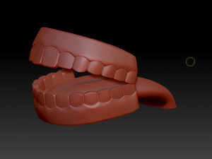 human mouth teeth cartoon 3d print 3D 모델