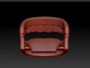 human mouth teeth cartoon 3d print 3D 모델