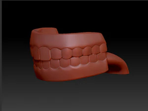 Human mouth teeth cartoon 3d print 3D Model