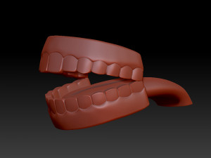 human mouth teeth cartoon 3d print 3D 모델