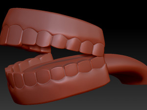 human mouth teeth cartoon 3d print 3D 모델