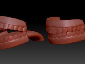 human mouth teeth cartoon 3d print 3D 모델