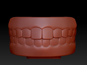 human mouth teeth cartoon 3d print 3D 모델