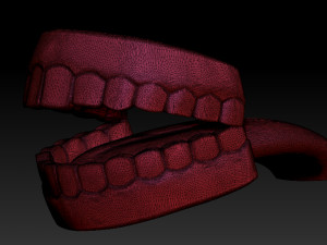 human mouth teeth cartoon 3d print 3D 모델