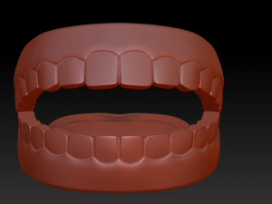 human mouth teeth cartoon 3d print 3D 모델