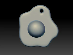 Fried eggs earrings for 3d printing 3D Model