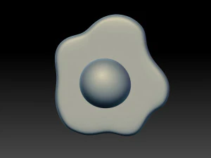 Fried eggs earrings for 3d printing 3D Model