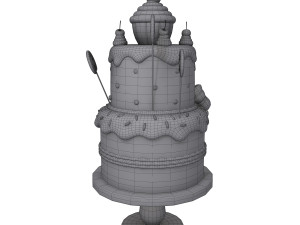 birthday cake cartoon Modèle 3D