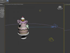 birthday cake cartoon 3D Model