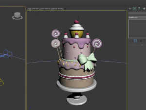 birthday cake cartoon 3D Model