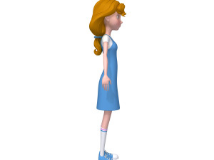girl 06 cartoon Model 3D