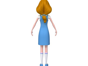 girl 06 cartoon Model 3D
