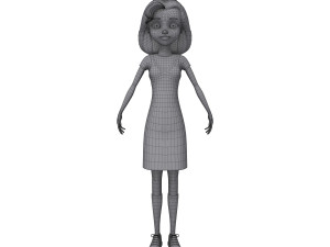 girl 06 cartoon Model 3D