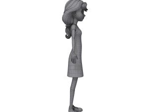 girl 06 cartoon Model 3D