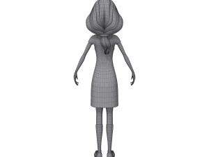 girl 06 cartoon Model 3D