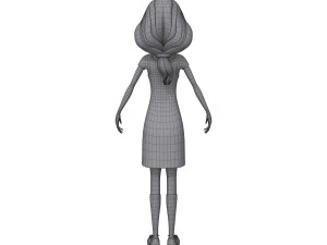 girl 06 cartoon 3D Model