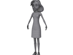 girl 06 cartoon Model 3D