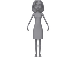 girl 06 cartoon Model 3D
