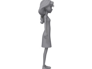 girl 06 cartoon Model 3D