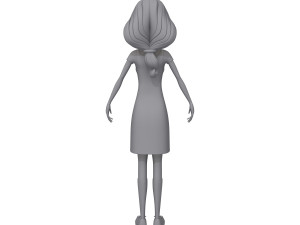 girl 06 cartoon Model 3D