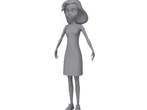 girl 06 cartoon Model 3D