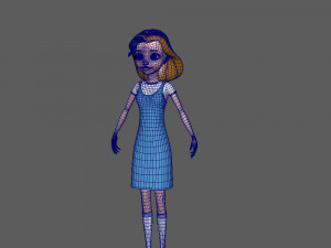 girl 06 cartoon Model 3D