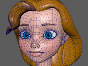 girl 06 cartoon Model 3D